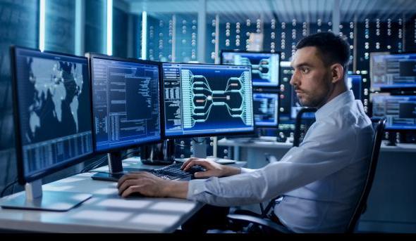 System Security Specialist Working at System Control Center.